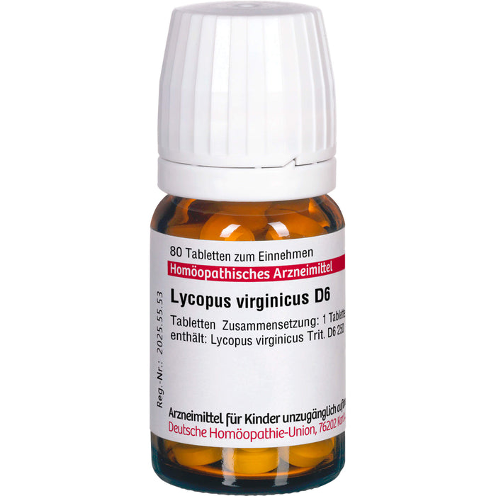 DHU Lycopus virginicus D6 Tabletten, 80 pc Tablettes