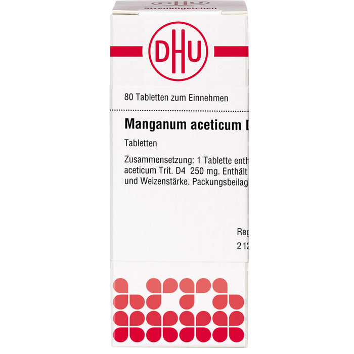 DHU Manganum aceticum D4 Tabletten, 80 St. Tabletten