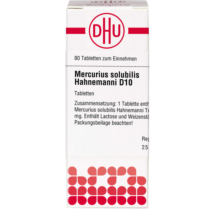 DHU Mercurius solubilis Hahnemanni D10 Tabletten, 80 St. Tabletten