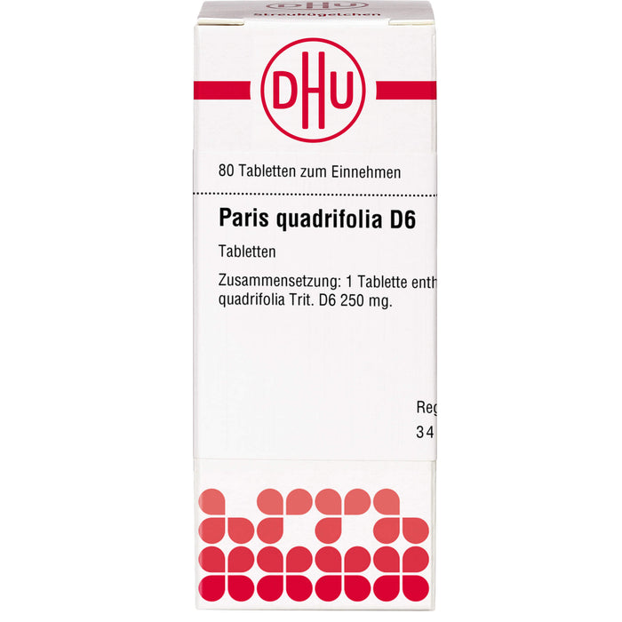 DHU Paris quadrifolia D 6 Tabletten, 80 pc Tablettes