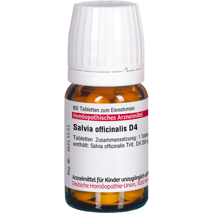 Salvia officinalis D4 DHU Tabletten, 80 St. Tabletten