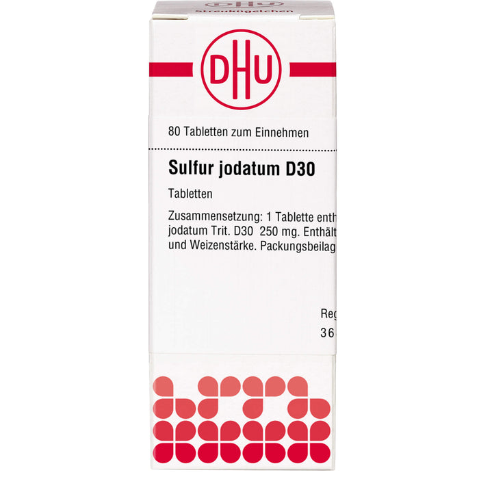 Sulfur jodatum D30 DHU Tabletten, 80 St. Tabletten