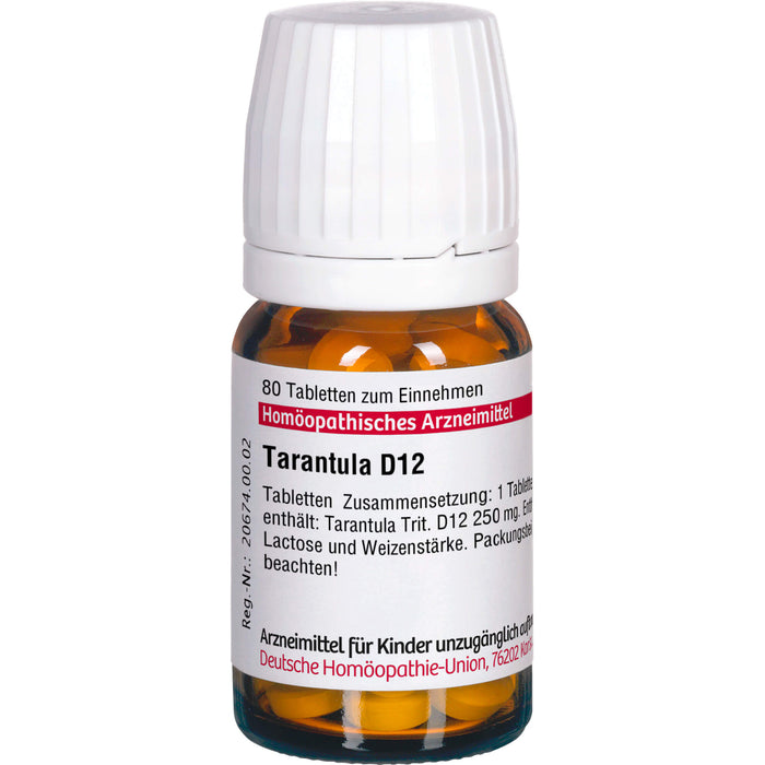 DHU Tarantula D12 Tabletten, 80 pc Tablettes