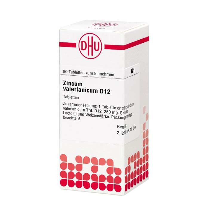 DHU Zincum valerianicum D12 Tabletten, 80 pcs. Tablets