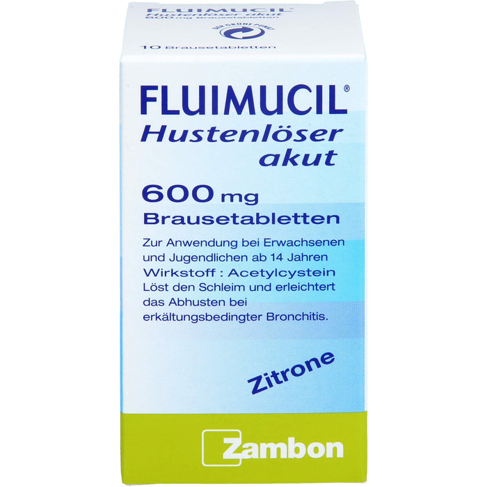 FLUIMUCIL Hustenlöser akut 600 mg Brausetabletten, 10 pc Tablettes