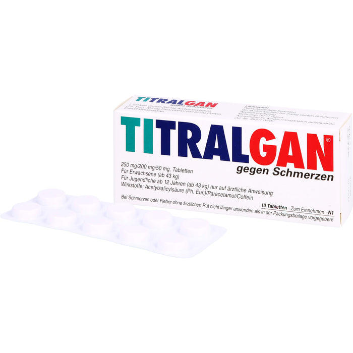 TITRALGAN gegen Schmerzen Tabletten, 10 pc Tablettes