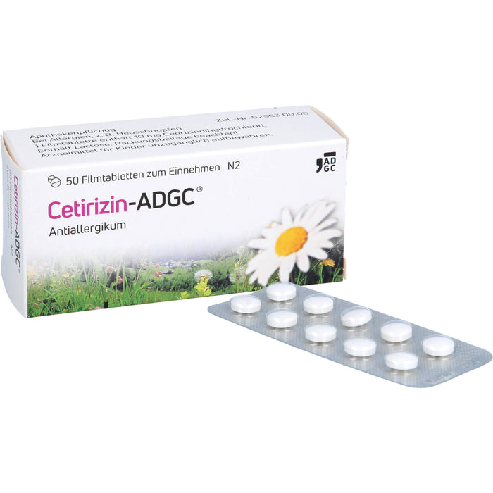 Cetirizin-ADGC Filmtabletten bei Allergien, 50 St. Tabletten