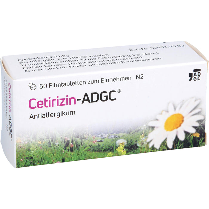 Cetirizin-ADGC Filmtabletten bei Allergien, 50 St. Tabletten