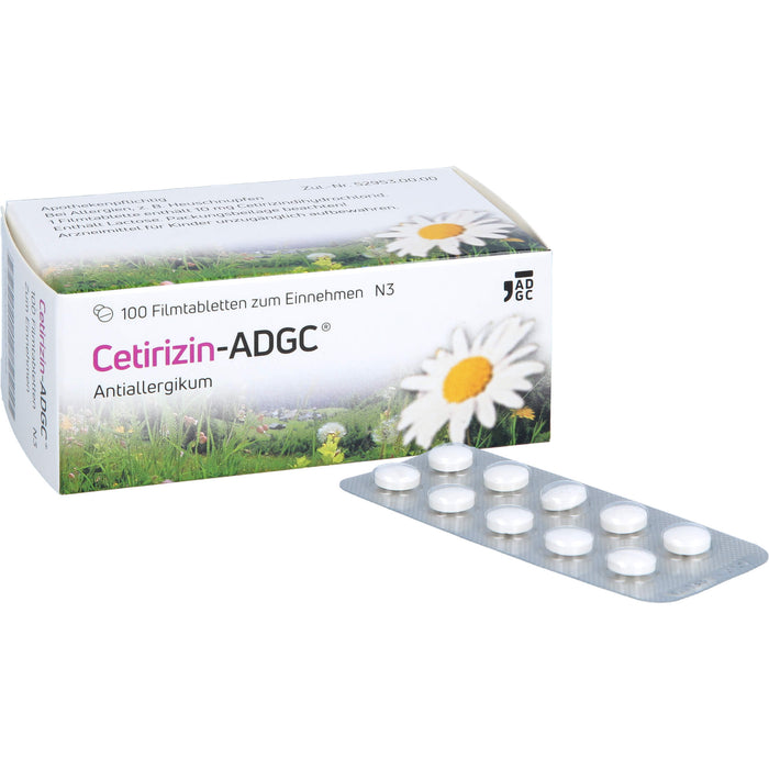 Cetirizin-ADGC Filmtabletten bei Allergien, 100 St. Tabletten