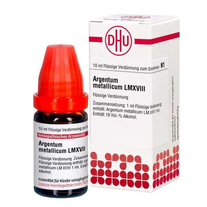 Argentum metallicum LM XVIII DHU Dilution, 10 ml Lösung