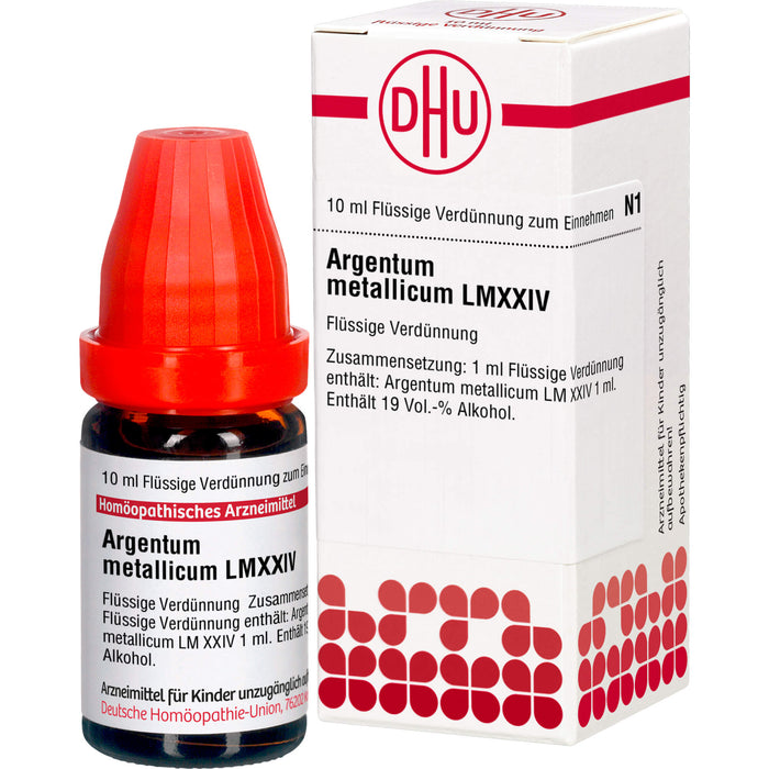 Argentum metallicum LM XXIV DHU Dilution, 10 ml Lösung