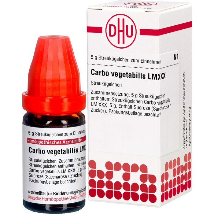 Carbo vegetabilis LM XXX DHU Globuli, 5 g Globuli