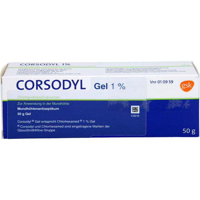 CORSODYL antiseptisches Gel 1 % zur Anwendung in der Mundhöhle, 50 g Gel