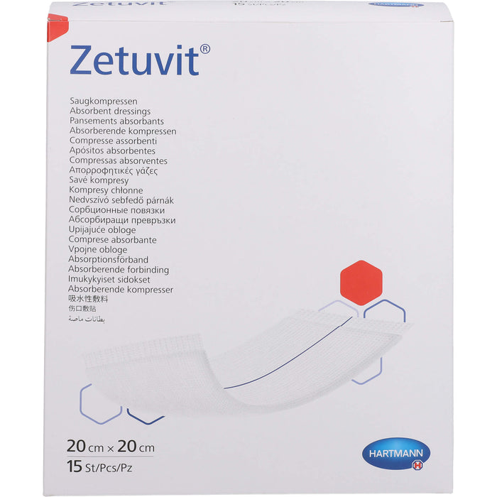 Zetuvit Saugkompresse steril 20 x 20 cm, 15 pc Compresses