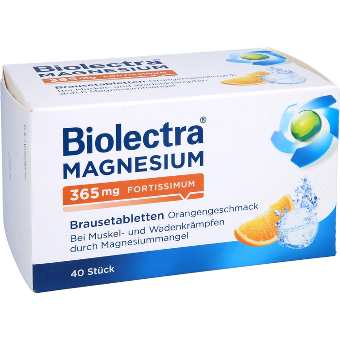 Biolectra Magnesium 365 mg fortissimum Brausetabletten Orangengeschmack, 40 St. Tabletten