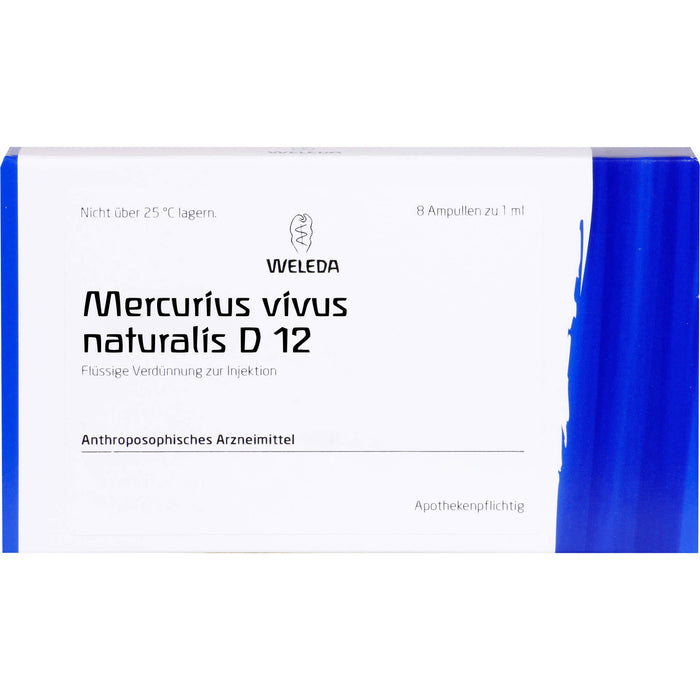 Mercurius vivus naturalis D12 Weleda Amp., 8X1 ml AMP