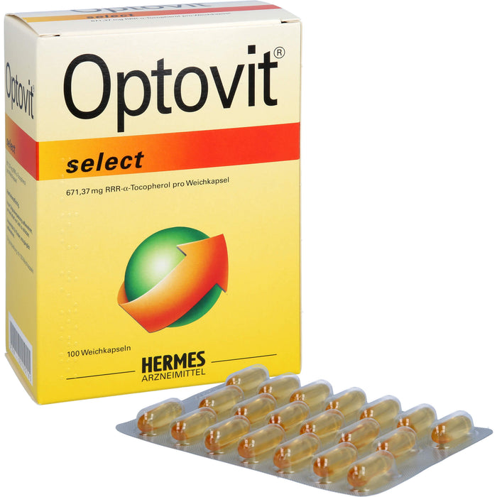 Optovit select 1000 I.E. Kapseln bei Gelenkbeschwerden zur Behandlung eines Vitamin-E Mangels, 100 pc Capsules