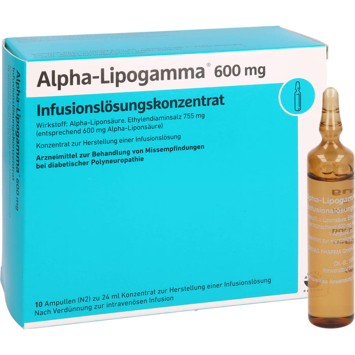 Alpha-Lipogamma 600mg Infusionslösungskonzentrat, 10X24 ml IFK