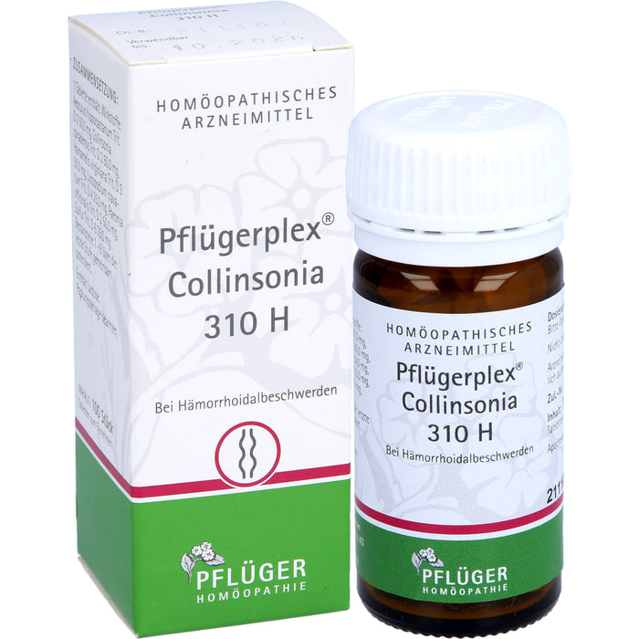 PFLÜGER Pflügerplex Collinsonia 310 H Tabletten bei Hämorrhoidalbeschwerden, 100 pc Tablettes