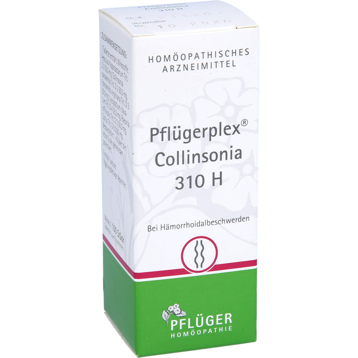 PFLÜGER Pflügerplex Collinsonia 310 H Tabletten bei Hämorrhoidalbeschwerden, 100 pcs. Tablets