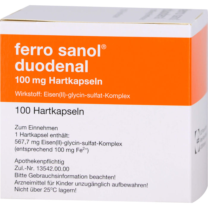 ferro sanol duodenal Hartkapseln gegen Eisenmangel, 100 St. Kapseln