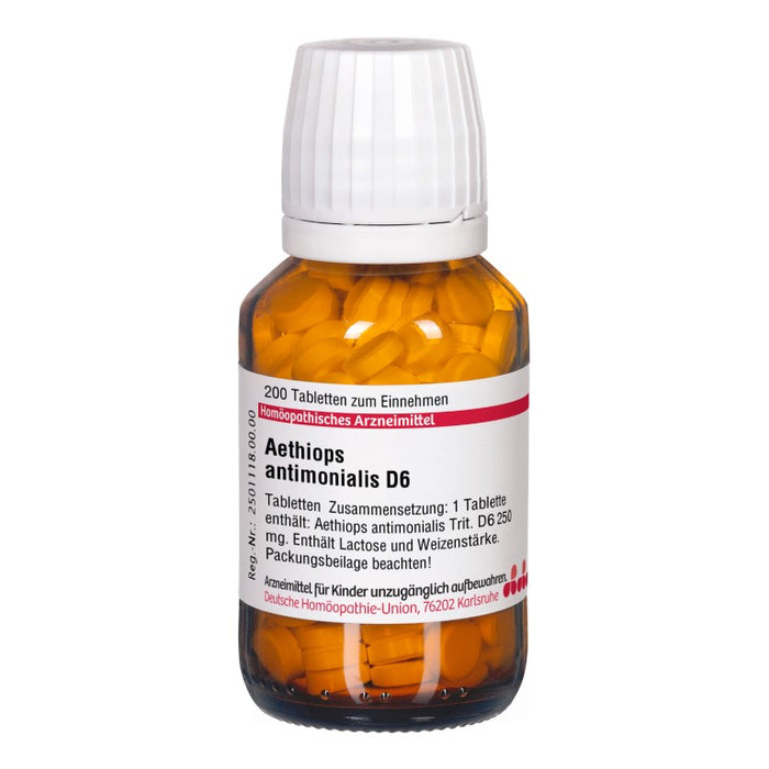 DHU Aethiops antimonialis D6 Tabletten, 200 St. Tabletten