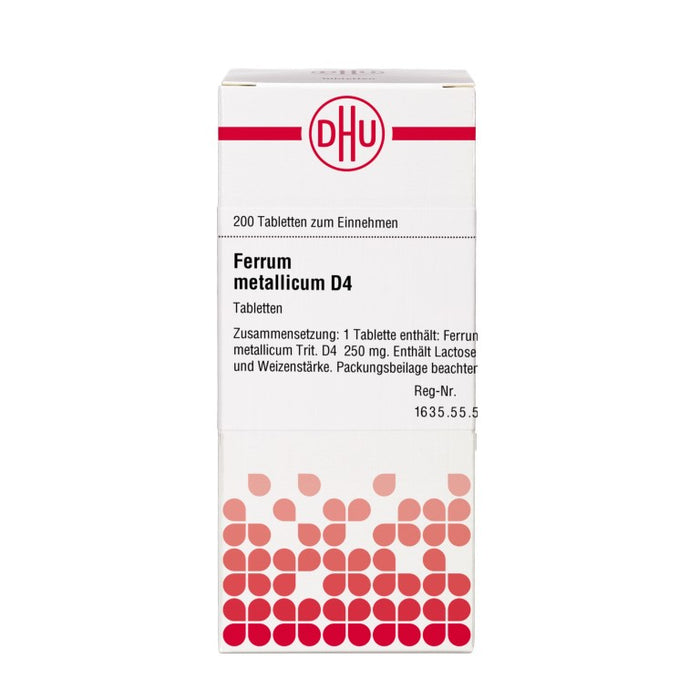 DHU Ferrum metallicum D4 Tabletten, 200 St. Tabletten