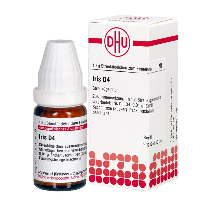 DHU Iris D4 Streukügelchen, 10 g Globules