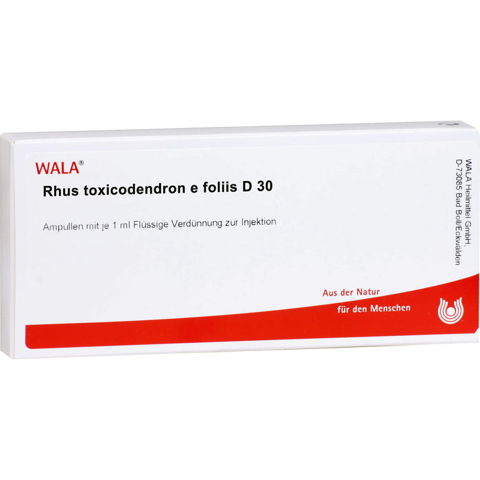 Rhus Tox e Fol. D30 Wala Ampullen, 10X1 ml AMP