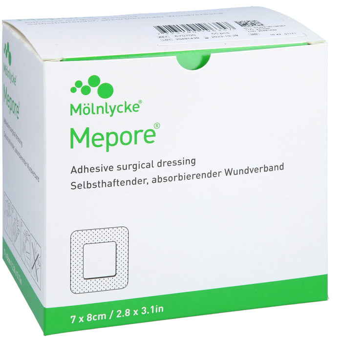 Mepore selbsthaftender, absorbierender Wundverband  7 x 8 cm, 55 St. Pflaster