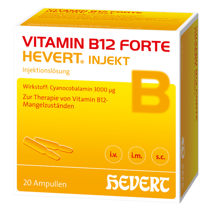 Vitamin B12 forte Hevert injekt bei Vitamin B12-Mangel, 20 St. Ampullen