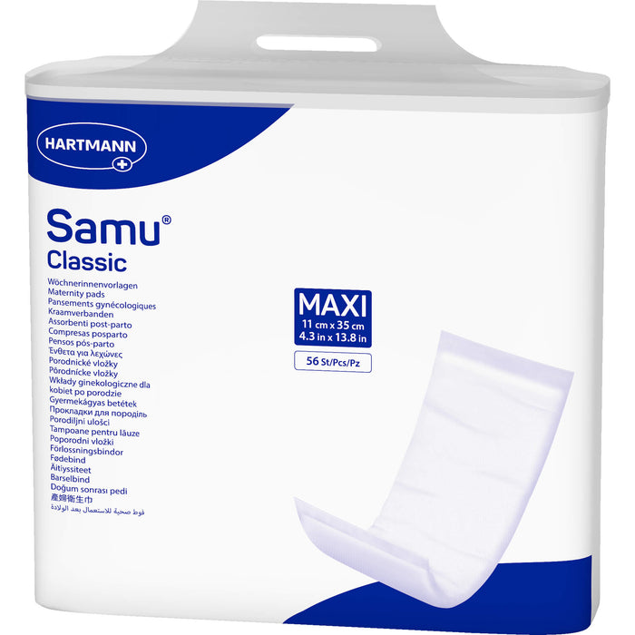 HARTMANN Samu Wöchnerinnenvorlagen Classic maxi 11 x 35 cm, 56 pcs. Templates