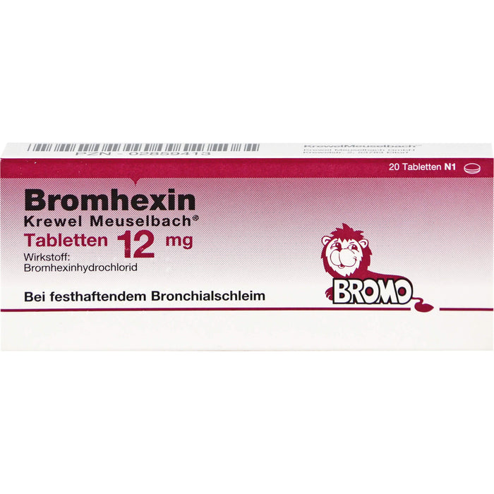 Bromhexin Krewel Meuselbach Tabletten 12 mg, 20 pc Tablettes