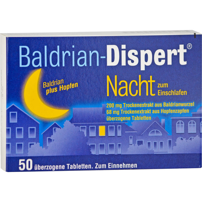 Baldrian-Dispert Nacht zum Einschlafen, 50 St. Tabletten