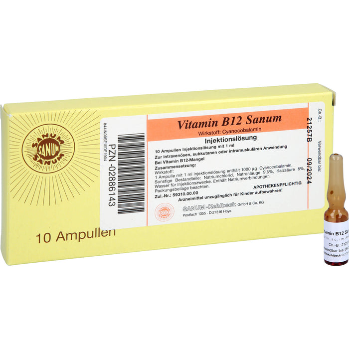 Vitamin B12 Sanum Injektionslösung, 10 pcs. Ampoules