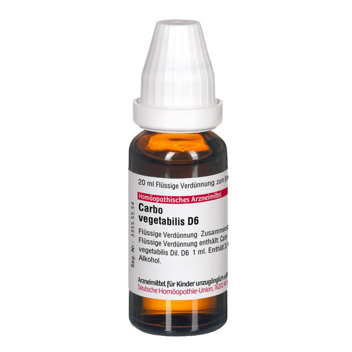 DHU Carbo vegetabilis D6 Dilution, 20 ml Lösung