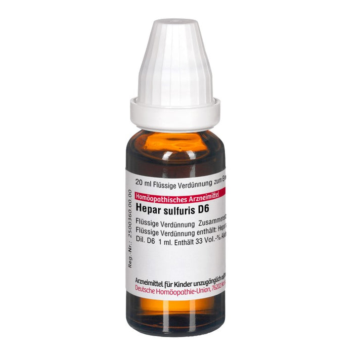 DHU Hepar sulfuris D6 Dilution, 20 ml Lösung