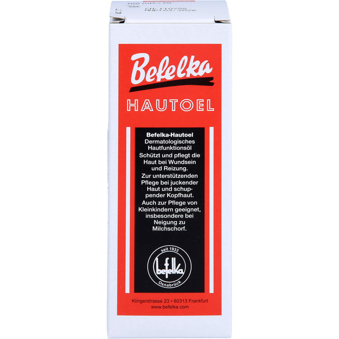 Befelka Hautöl schützt und pflegt die Haut bei Wundsein und Reizung, 100 ml Oil