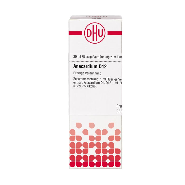 DHU Anacardium D12 Dilution, 20 ml Lösung