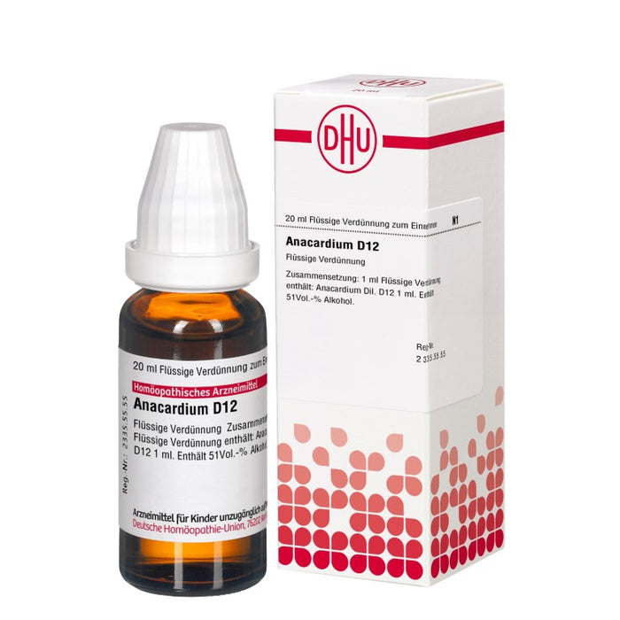 DHU Anacardium D12 Dilution, 20 ml Lösung