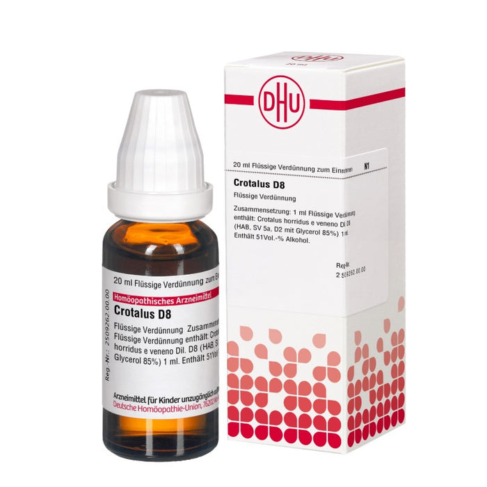 Crotalus D8 DHU Dilution, 20 ml Lösung