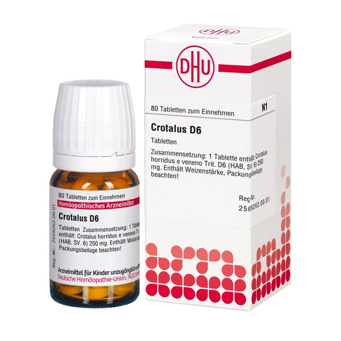 DHU Crotalus D6 Tabletten, 80 pc Tablettes