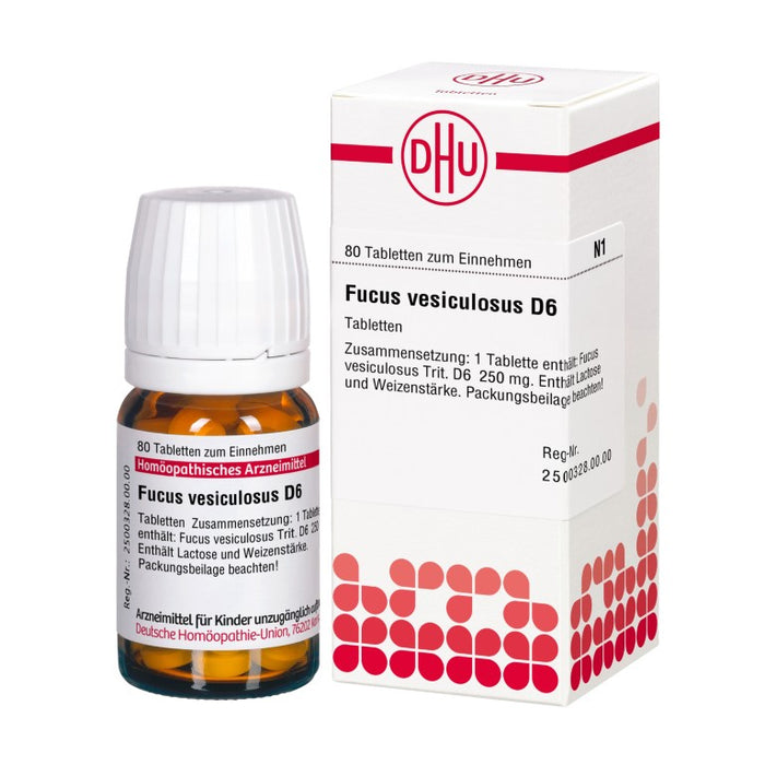 DHU Fucus vesiculosus D6 Tabletten, 80 St. Tabletten