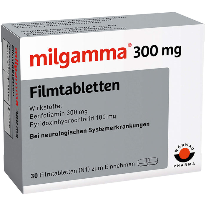 milgamma 300 mg Filmtabletten bei neurologischen Systemerkrankungen, 30 pcs. Tablets