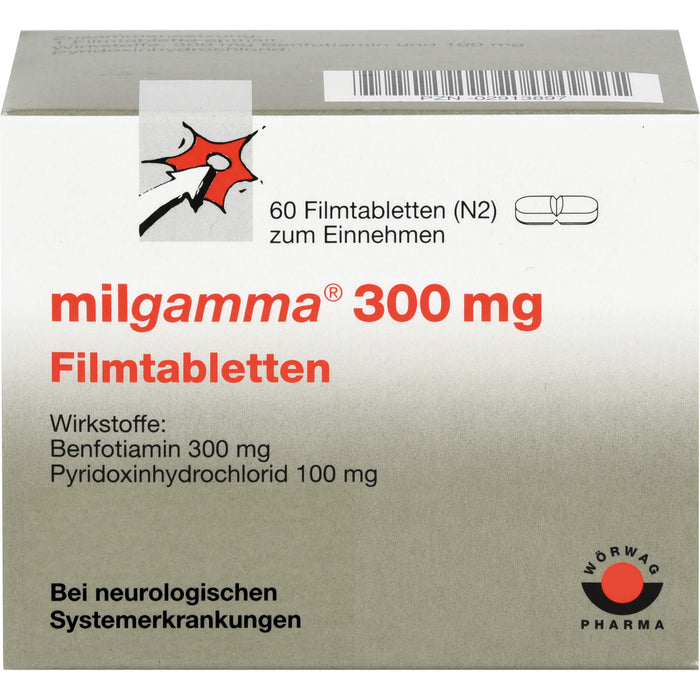 milgamma 300 mg Filmtabletten bei neurologischen Systemerkrankungen, 60 pcs. Tablets