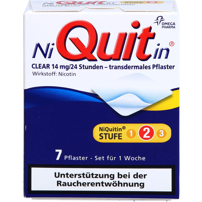 NiQuitin clear 14 mg/24 Stunden - transdermales Pflaster, 7 pcs. Patch