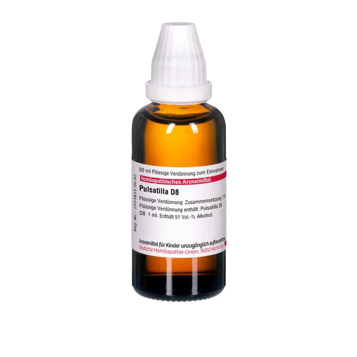 Pulsatilla D8 DHU Dilution, 50 ml Lösung