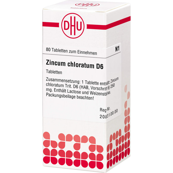 DHU Zincum chloratum D6 Tabletten, 80 St. Tabletten