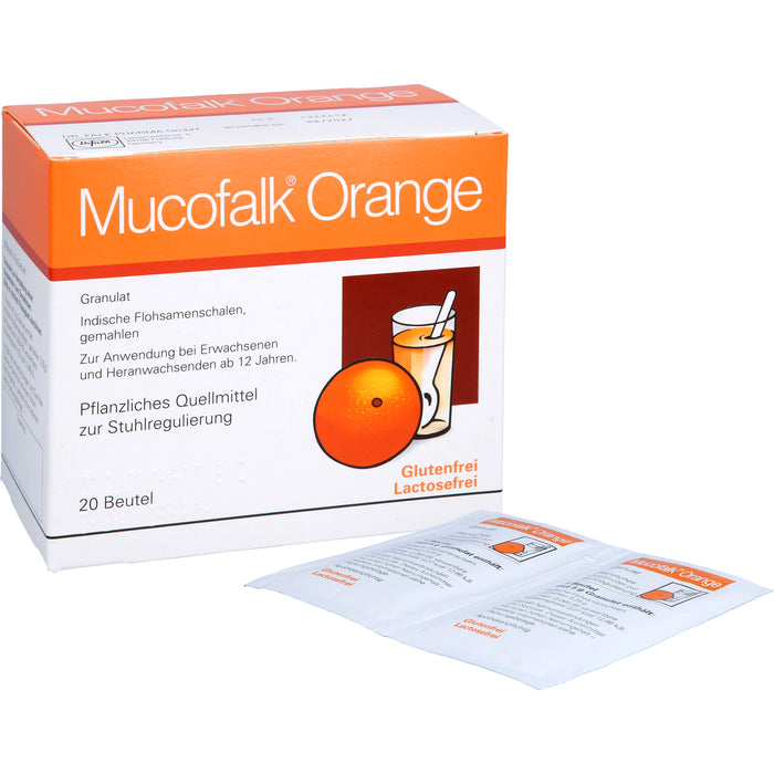 Mucofalk Orange Granulat Quellmittel zur Stuhlregulierung, 20 St. Beutel