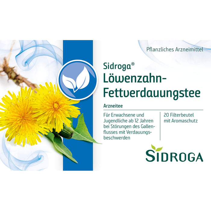 Sidroga Löwenzahn-Fettverdauungstee für den Gallenfluss, 20 pcs. Filter bag